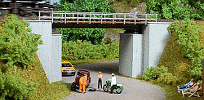 H0/TT Stavebnice - železniční most ocelový přímý 206mm