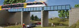 H0 Stavebnice - železniční most ocelový přímý prodloužení AU11441