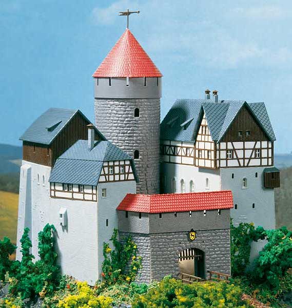 Modelová železnice - H0/TT Stavebnice - hrad "Lauterstein"