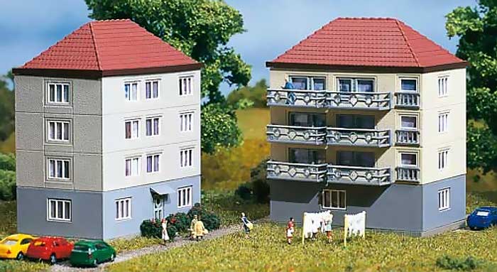 Modelová železnice - N Stavebnice - bytový dům 2ks