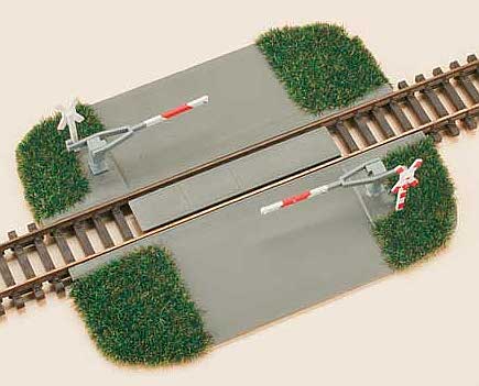 Modelová železnice - TT Železniční přejezd poloviční přímý ruční