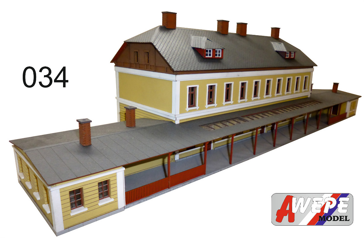 Modelová železnice - H0 Stavebnice - nádraží "Bečov nad Teplou"