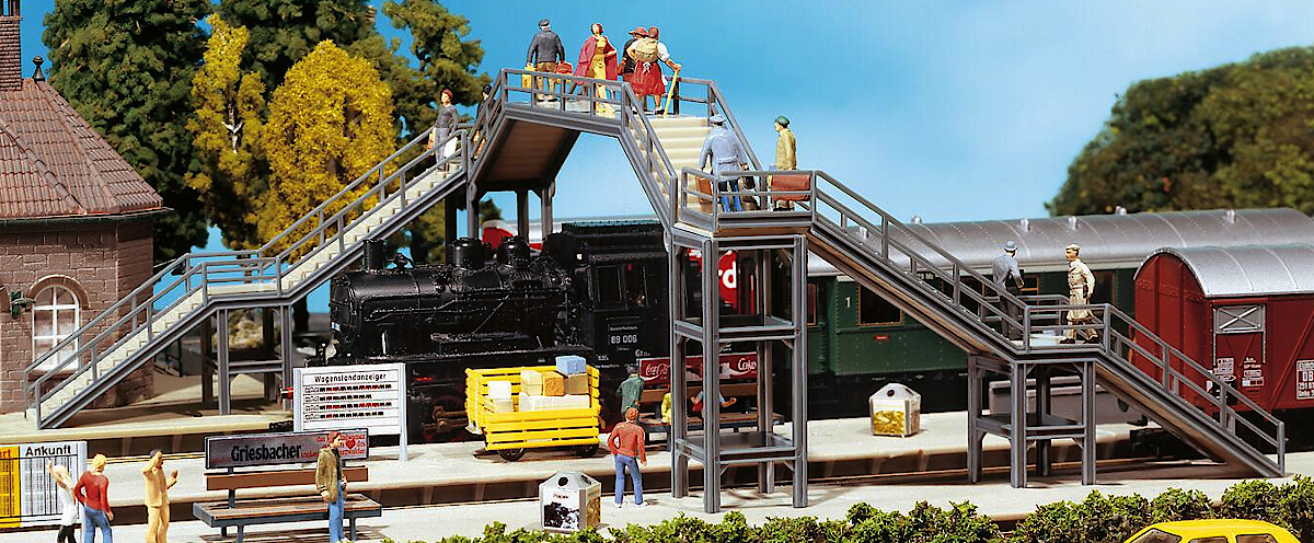 Modelová železnice - H0 Stavebnice - nadchod pro pěší dvoukolejný