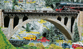 H0 Stavebnice - železniční most kamenný přímý 355mm
