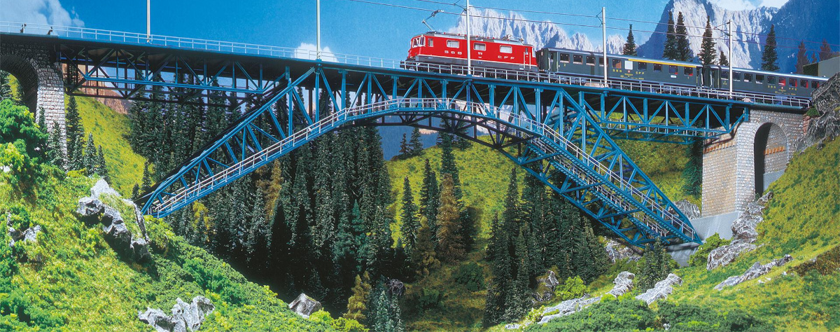 Modelová železnice - H0 Stavebnice - železniční most ocelový přímý 1100mm