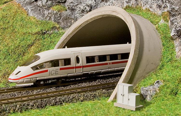 Modelová železnice - H0 Plast - silniční/železniční portál betonový dvoukolejný