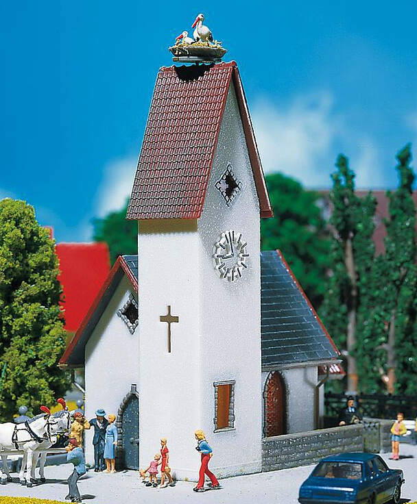 Modelová železnice - H0 Stavebnice - vesnický kostel