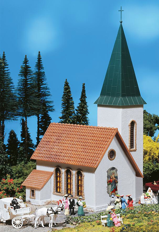 Modelová železnice - H0 Stavebnice - vesnický kostel