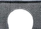 H0 Tvrzená pěna - železniční portál kamenné kvádry dvoukolejný