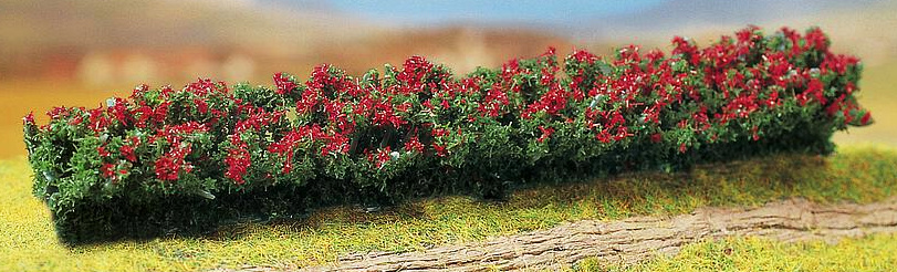 Modelová železnice - Houští červené květy 25x20mm 16cm 3ks