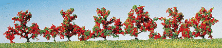 Strom - keř červené květy 4cm 6ks
