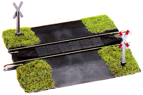 Modelová železnice - H0 Železniční přejezd přímý 100mm ruční