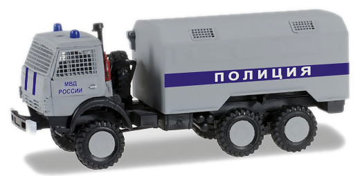 Modelová železnice - H0 Automobil Kamaz 5320 Koffer-LKW "Sondereinheit Russland"