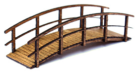 Modelová železnice - H0 Stavebnice - malý dřevěný most 70mm