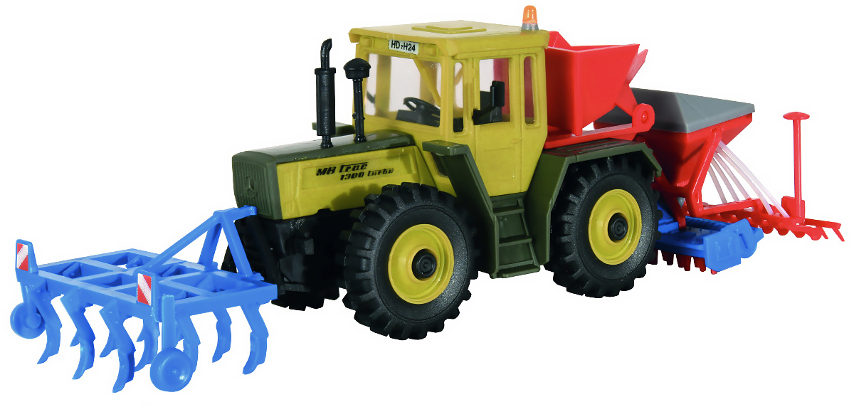 Modelová železnice - H0 Zemědělský traktor MB-Trac se secím nástavcem - stavebnice