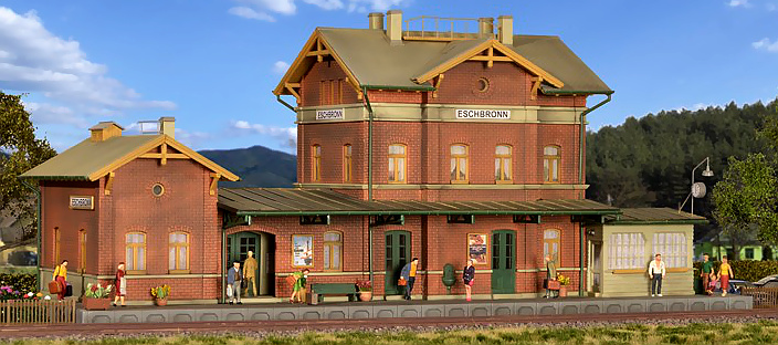 Modelová železnice - H0 Stavebnice - nádraží "Eschbronn"