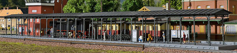Modelová železnice - H0 Stavebnice - kryté nástupiště "Kienbach"