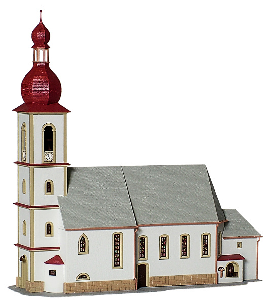 Modelová železnice - H0 Stavebnice - kostel "Ramsau"