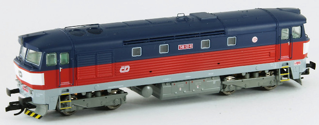 Modelová železnice - TT Dieselová lokomotiva 749.121 "Bardotka", ČD, Ep.V