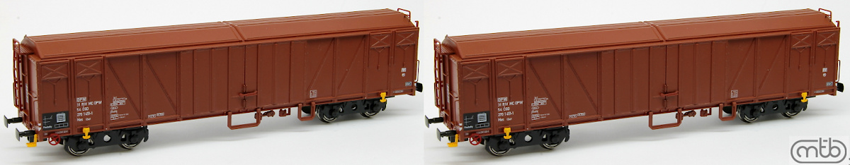 Modelová železnice - H0 2ks Krytý vůz Taes, ČSD, Ep.IV