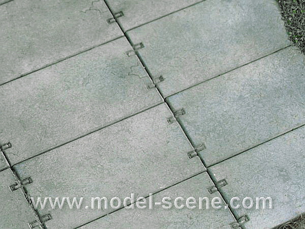Modelová železnice - TT Laser-Cut - betonové panely typ II. 25,5x12,5mm 10ks