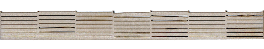 H0 Laser-Cut - betonový plot pravidelný 25mm 23cm