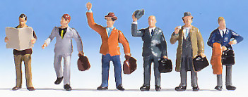 Modelová železnice - H0 Figurky - obchodní cestující