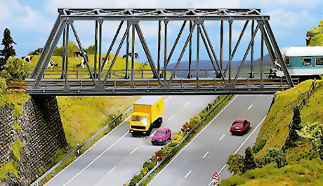 Modelová železnice - H0 Stavebnice - železniční mostní díl přímý 360mm