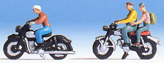 Modelová železnice - TT Figurky - motorkáři