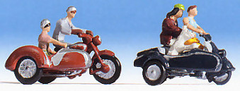 Modelová železnice - TT Figurky - motorkáři
