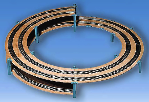 Modelová železnice - H0 Kruhové stoupání dvoukolejné základní 130,5mm R420-483mm/540°
