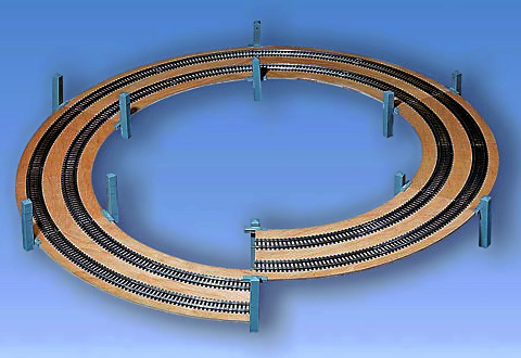 Modelová železnice - H0 Kruhové stoupání dvoukolejné rozšiřující 87,0mm R360-437mm/360°