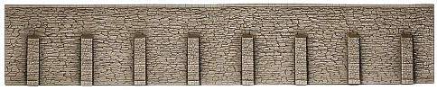 H0 Tvrzená pěna - zeď kamenná opěrná 660x125mm