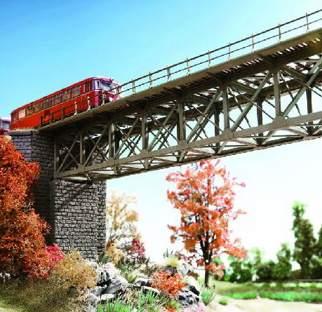 Modelová železnice - N Stavebnice - železniční most ocelový přímý 102mm