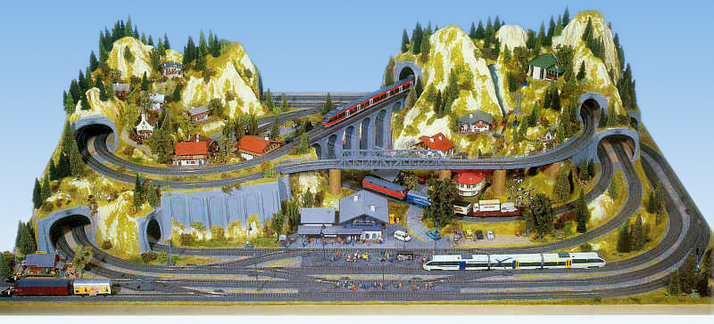 Modelová železnice - H0 Základ kolejiště "Silvretta" 220x140cm
