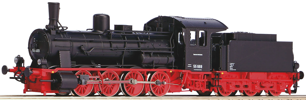Modelová železnice - TT Parní lokomotiva BR55, DR, Ep.IV