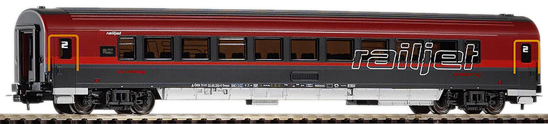 Modelová železnice - H0 Rychlíkový vůz "Railjet" 2.tř., ÖBB, Ep.VI