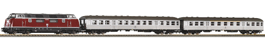 H0 Digitální set - vlak s lokomotivou BR220 DB s kolejemi s podložím