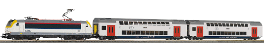 H0 Digitální set - vlak s lokomotivou BR186 SNCB s kolejemi s podložím