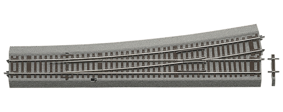 Modelová železnice - H0 WL10 Výhybka levá 345mm, R1946,0mm/10°