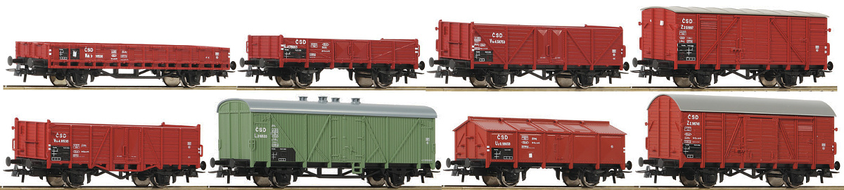 Modelová železnice - H0 8ks Krytý / otevřený nákladní vůz, ČSD, Ep.III