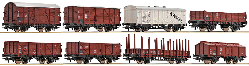 Modelová železnice - H0 8ks Krytý / otevřený nákladní vůz, DB, Ep.III