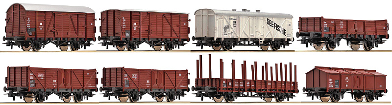 Modelová železnice - H0 8ks Krytý / otevřený nákladní vůz, DR, Ep.III