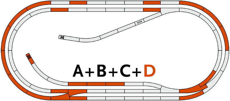 Modelová železnice - H0 Rozšiřující kolejový set ROCO geoLINE - D