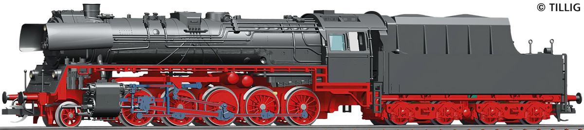 Modelová železnice - TT Parní lokomotiva BR50.40, DR, Ep.III