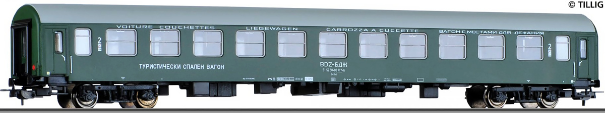 Modelová železnice - H0 Lehátkový vůz Bcme Halberstadt 2.tř., BDŽ, Ep.IV