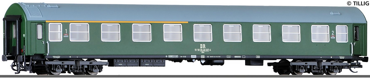Modelová železnice - H0 Rychlíkový vůz ABm Y 1./2.tř., DR, Ep.IV