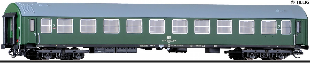 Modelová železnice - H0 Rychlíkový vůz Bm Y 2.tř., DR, Ep.IV