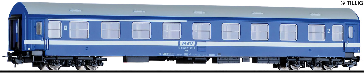 Modelová železnice - H0 Rychlíkový vůz ABa Y/B70 1./2.tř., MAV, Ep.IV