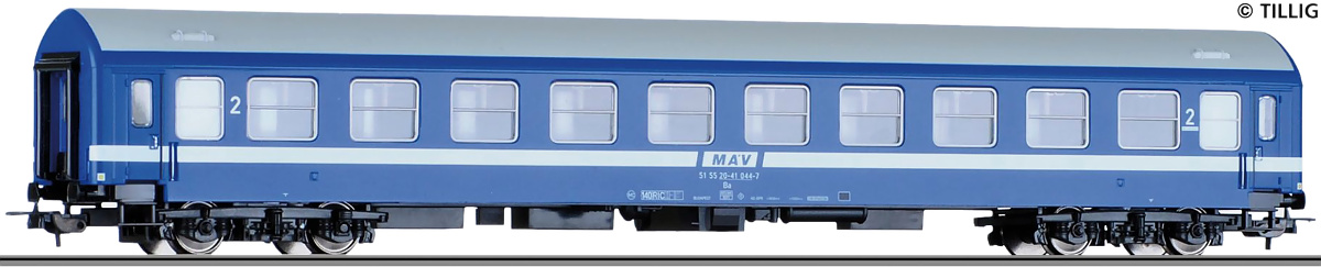 Modelová železnice - H0 Rychlíkový vůz Ba Y/B70 2.tř., MAV, Ep.IV